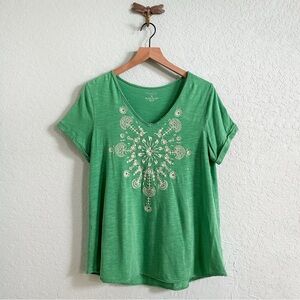 Sonoma•Boho Embroidered Short Sleeve Women’s Tee•Size Medium